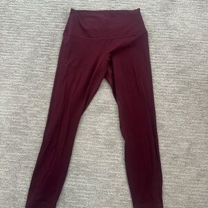 Lululemon Athletica Deep Burgundy Leggings